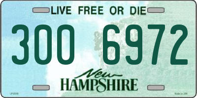 NH license plate 3006972