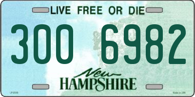 NH license plate 3006982