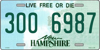 NH license plate 3006987