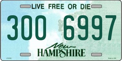 NH license plate 3006997