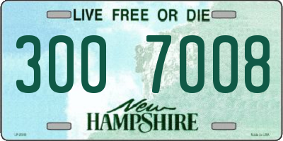 NH license plate 3007008