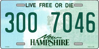 NH license plate 3007046