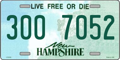 NH license plate 3007052
