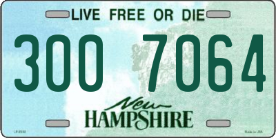 NH license plate 3007064