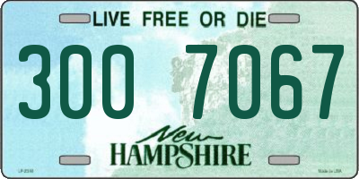NH license plate 3007067
