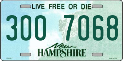 NH license plate 3007068
