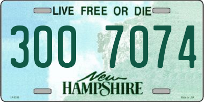 NH license plate 3007074