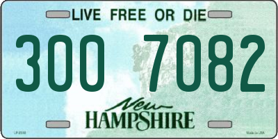NH license plate 3007082