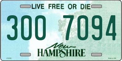 NH license plate 3007094