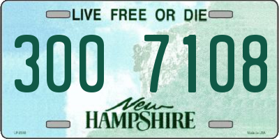 NH license plate 3007108