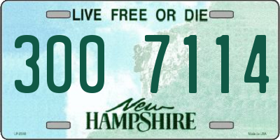 NH license plate 3007114