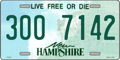 NH license plate 3007142