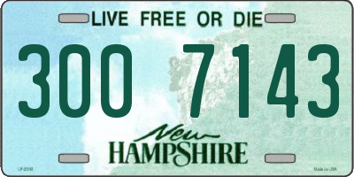 NH license plate 3007143