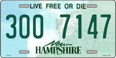 NH license plate 3007147