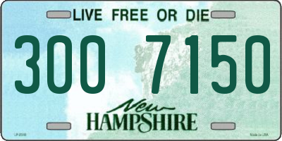 NH license plate 3007150