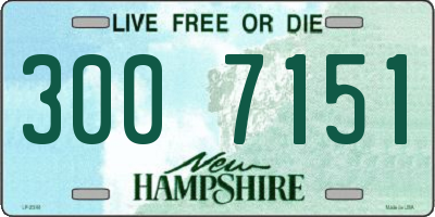 NH license plate 3007151