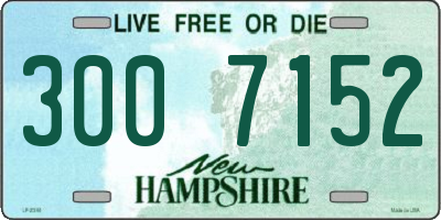 NH license plate 3007152