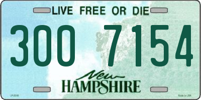 NH license plate 3007154