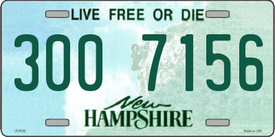 NH license plate 3007156