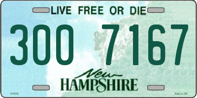 NH license plate 3007167
