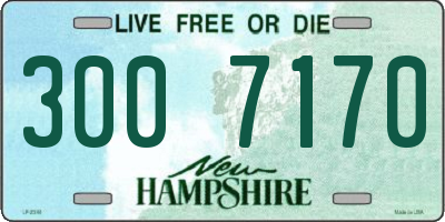 NH license plate 3007170