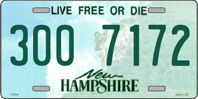 NH license plate 3007172
