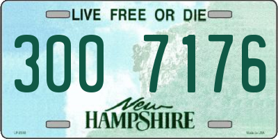 NH license plate 3007176