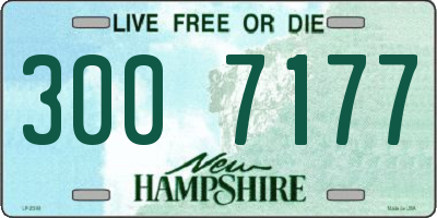 NH license plate 3007177