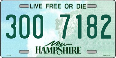 NH license plate 3007182