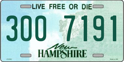 NH license plate 3007191