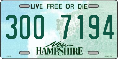 NH license plate 3007194