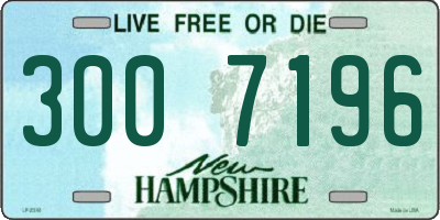 NH license plate 3007196