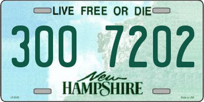 NH license plate 3007202
