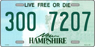 NH license plate 3007207