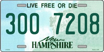 NH license plate 3007208