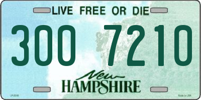 NH license plate 3007210