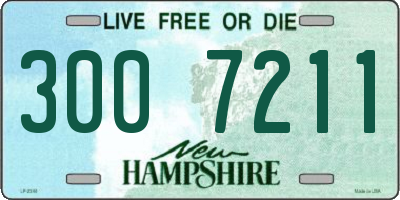 NH license plate 3007211