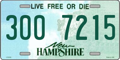 NH license plate 3007215