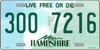 NH license plate 3007216