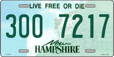 NH license plate 3007217