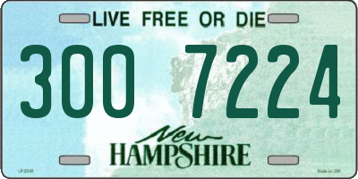 NH license plate 3007224