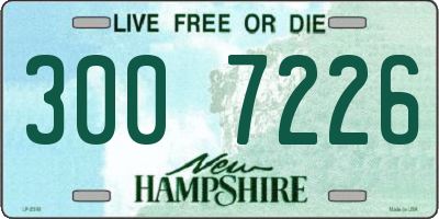 NH license plate 3007226