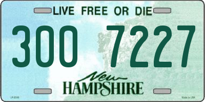 NH license plate 3007227