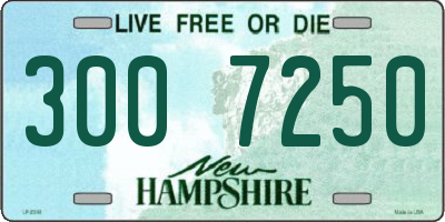 NH license plate 3007250