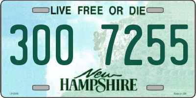 NH license plate 3007255