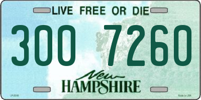 NH license plate 3007260
