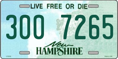 NH license plate 3007265