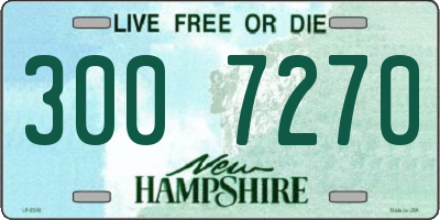 NH license plate 3007270