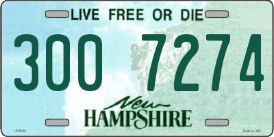 NH license plate 3007274