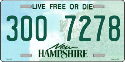 NH license plate 3007278